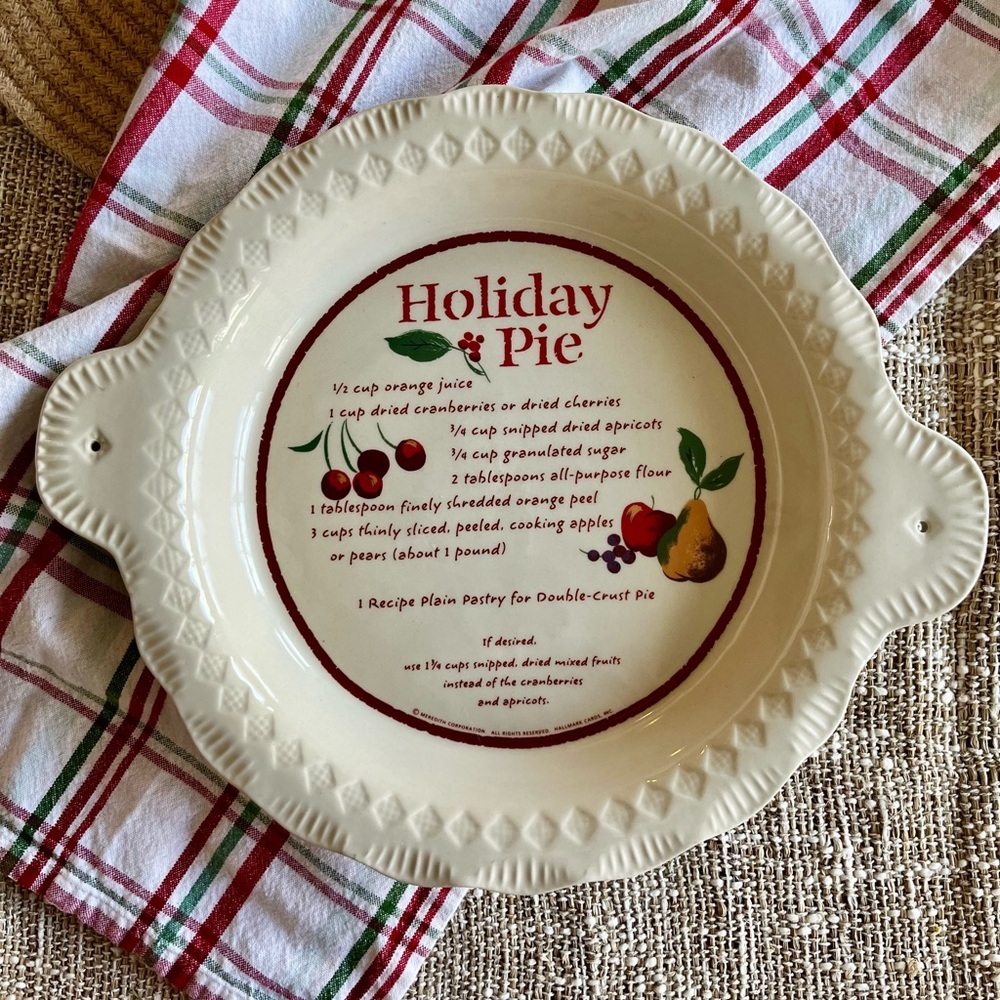Vintage Hallmark holiday pie pan